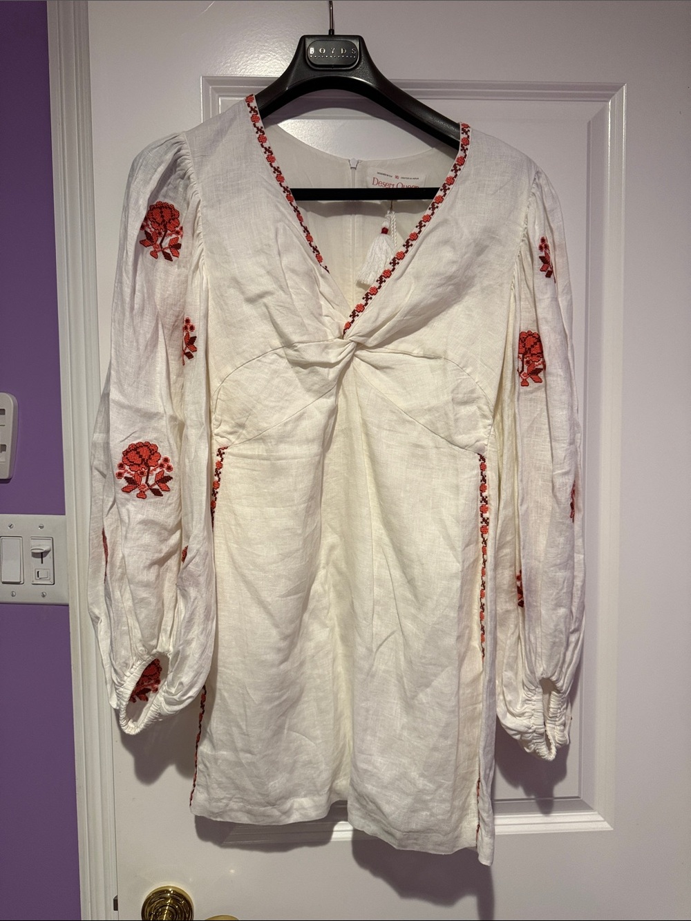 Desert queen embroidered mini dress